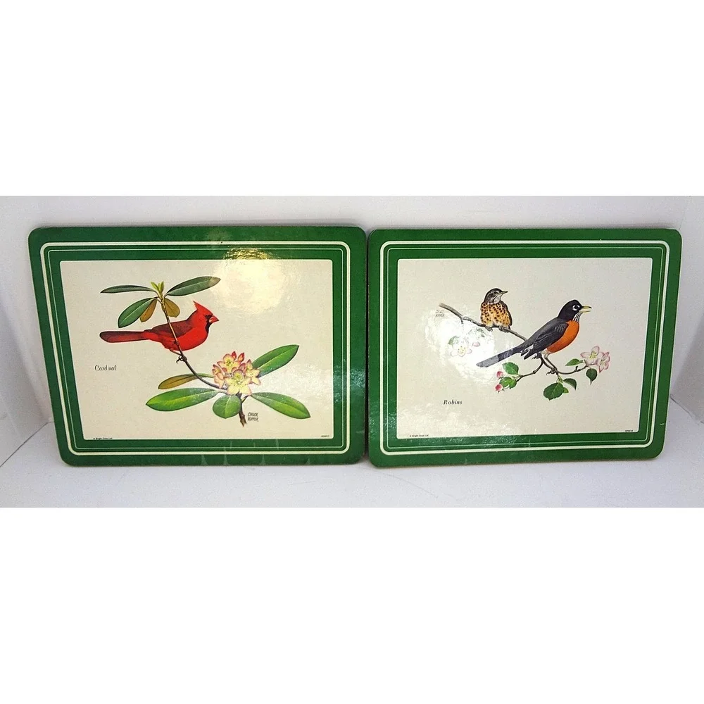 Vintage Bright Crest Cardinal Robin 